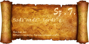 Szántó Teréz névjegykártya