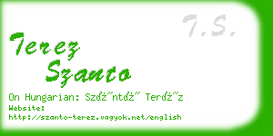 terez szanto business card